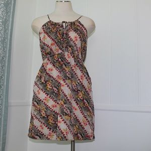 Billabong Designer's Closet Floral Sun Dress large elastic waist